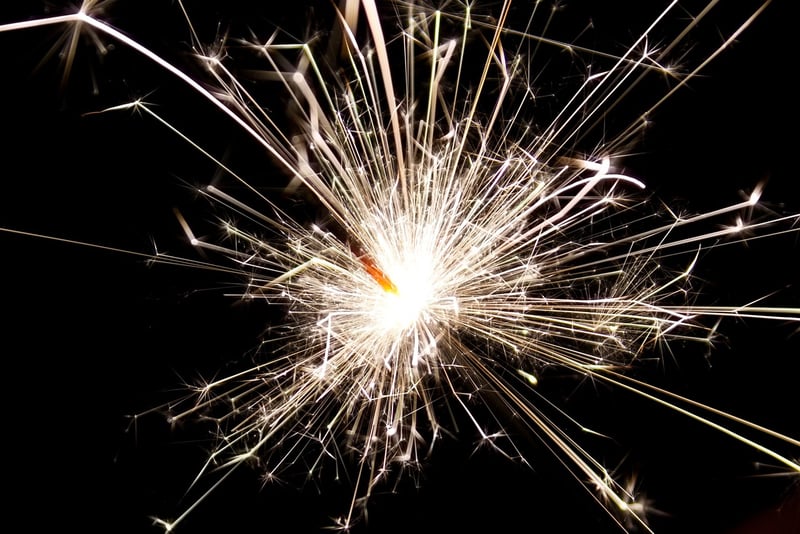Vibrant fireworks display
